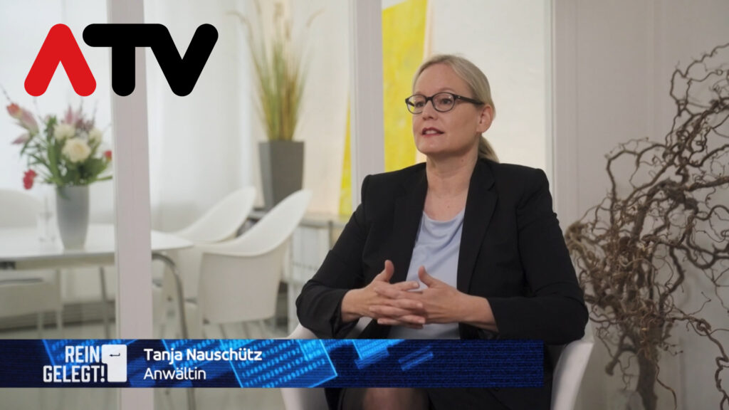 ATV (Pro7) vom 28.4.2023 „Reingelegt!“<span>Rechtsanwältin Tanja Nauschütz als Expertin zum Fall „Juicy Fields“</span>