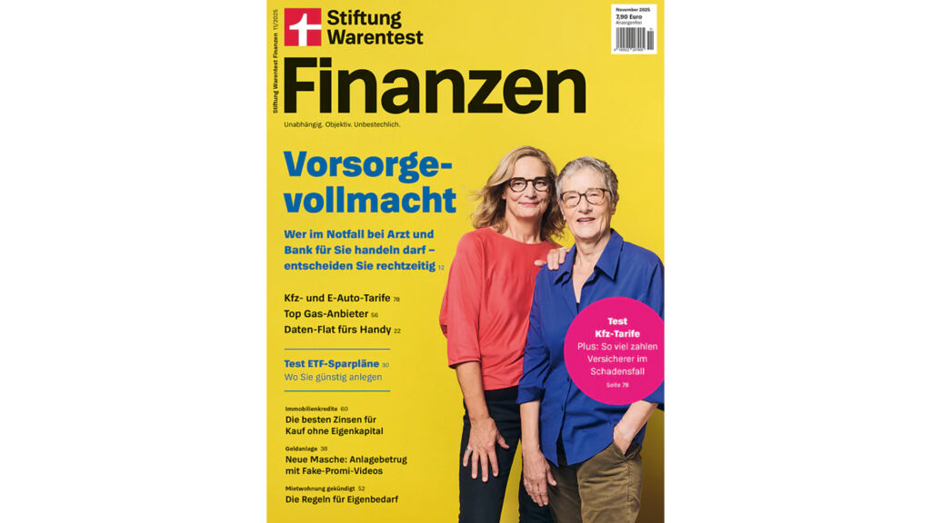 Stiftung Warentest Finanzen Ausgabe 11/2025 Geldanlage: Neue Masche Anlagebetrug mit Fake-Promi-Videos <span>Cybertrading-Betrug. Betrugsmasche: Abzocke mit gefälschtem Video von Friedrich Merz - Kriminelle fälschen Videos mit Promis und locken Anleger per What’s-App auf betrügerische Trading-Plattformen. </span>
